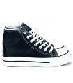 ZAPATILLA ABOTINADA POLIPIEL 988-2 NEGRO