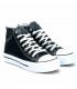 ZAPATILLA ABOTINADA POLIPIEL 988-2 NEGRO