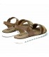 SANDALIA PIEL NIÑA RAYAS MARRON 820