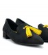 ZAPATO AZAREY  PLANO BORLAS 459F437 NEGRO