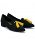 ZAPATO AZAREY  PLANO BORLAS 459F437 NEGRO