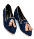 ZAPATO AZAREY  PLANO BORLAS 459F437 MARINO