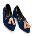 ZAPATO AZAREY  PLANO BORLAS 459F437 MARINO