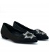 ZAPATO AZAREY  PLANO BROCHE 459F760 NEGRO