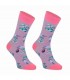 CALCETINES DIVERTIDOS MORADO PECES C220254 HOMBRE