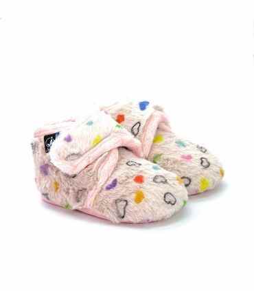 ZAPATILLA CASA JAVER PELO 1-190 ROSA