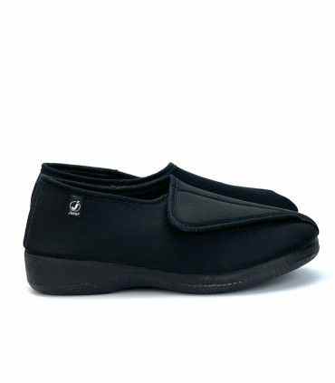 ZAPATILLA CASA MUJER VELCRO NEGRO 49-4
