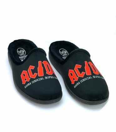 ZAPATILLA CASA ACDC 27-13 NEGRO
