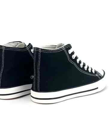 ZAPATILLA ABOTINADA TELA B501A NEGRO