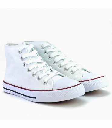 ZAPATILLA ABOTINADA TELA B501A BLANCO
