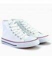ZAPATILLA ABOTINADA TELA B501A BLANCO