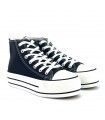 ZAPATILLA ABOTINADA POLIPIEL F630 NEGRO