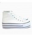 ZAPATILLA ABOTINADA POLIPIEL F630 BLANCO