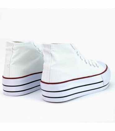 ZAPATILLA ABOTINADA TELA F5200 BLANCO