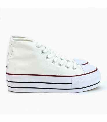 ZAPATILLA ABOTINADA TELA F5200 BLANCO