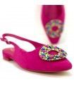 ZAPATO AZAREY BROCHE 459G324 FUCSIA