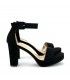 SANDALIA TACÓN FIESTA ETIKA 91606 NEGRO