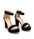 SANDALIA TACÓN FIESTA ETIKA 91606 NEGRO