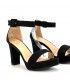 SANDALIA TACÓN FIESTA ETIKA 91606 NEGRO