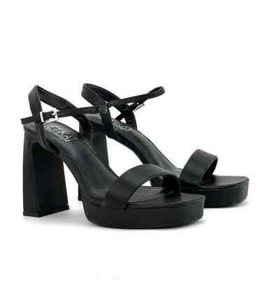 SANDALIA TACÓN FIESTA ETIKA 93303 NEGRO