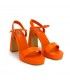 SANDALIA TACÓN FIESTA ETIKA 93303 NARANJA