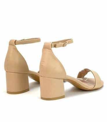 SANDALIA TACÓN ETIKA 91604 BEIG