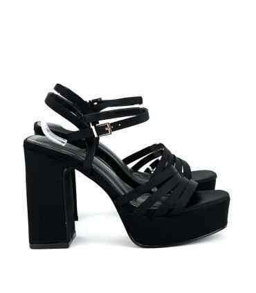 SANDALIA TACÓN N1A-1739 NEGRO