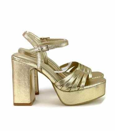 SANDALIA TACÓN N1A-1739 ORO