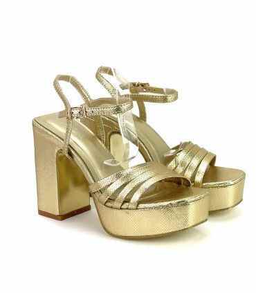 SANDALIA TACÓN N1A-1739 ORO