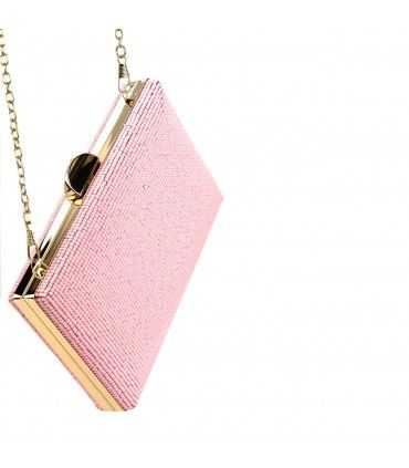 BOLSO FIESTA PEDRERIA AST13272 ROSA CLARO
