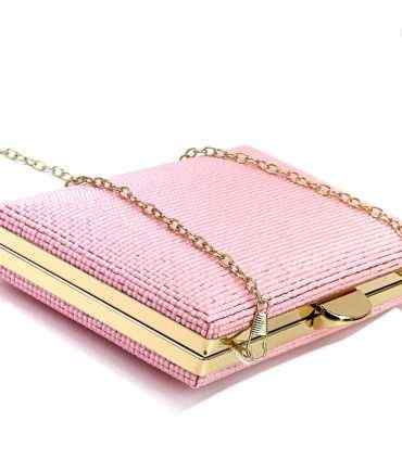 BOLSO FIESTA PEDRERIA AST13272 ROSA CLARO