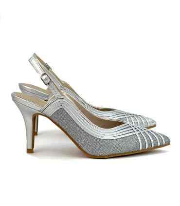 ZAPATO DESTALONADO FIESTA PRESTIGIO C-417 PLATA