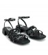 SANDALIA TACÓN TACHAS 23056 NEGRO