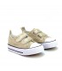 ZAPATILLA LONA VELCRO 1-045 ORO GOLD