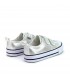 ZAPATILLA LONA VELCRO 3-A05A SILVER PLATA