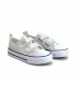 ZAPATILLA LONA VELCRO 3-A05A SILVER PLATA