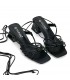 SANDALIA TACÓN BAJO X5A-L6350-47 NEGRO BLACK
