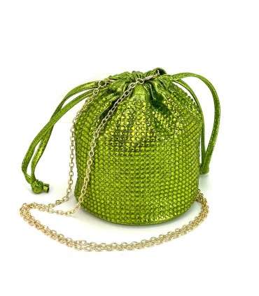 BOLSO SACO BRILLO VERDE  AST13386
