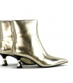 BOTÍN POLIPIEL TACÓN DORADO M3925 ORO