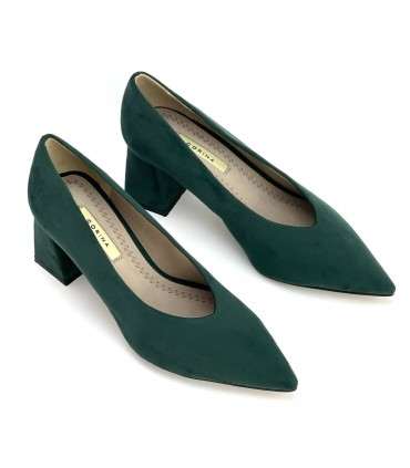 ZAPATO TACÓN ANCHO M3640 VERDE