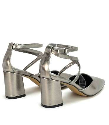 ZAPATO METALIZADO 459G893 PLOMO