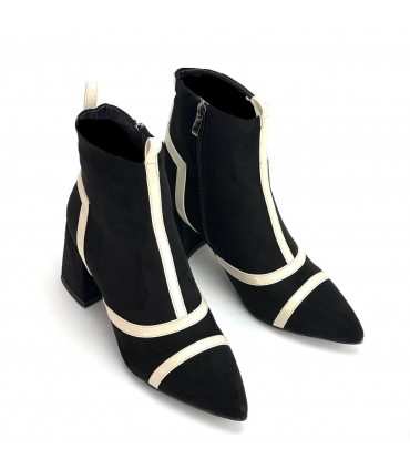 BOTIN TIRAS BICOLOR AZAREY 462G920 NEGRO HIELO