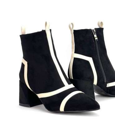 BOTIN TIRAS BICOLOR AZAREY 462G920 NEGRO HIELO
