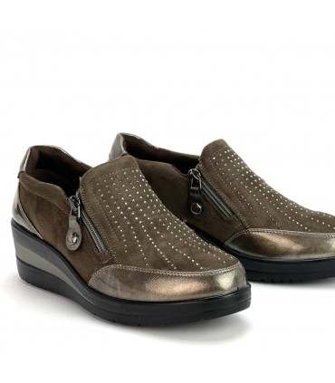 ZAPATO CREMALLERAS AMARPIES AMD25337 TAUPE