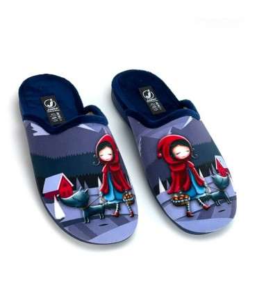 ZAPATILLA CASA MUJER CAPERUCITA 30-406 MARINO