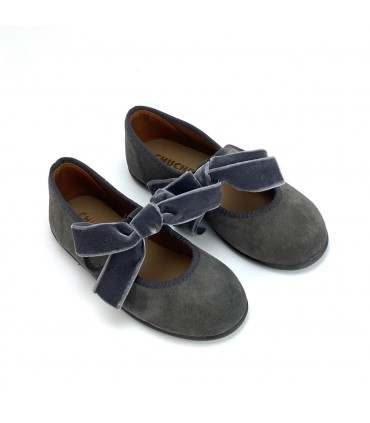 MANOLETINA NIÑA PIEL CHUCHES 900 SIN-0010 GRIS
