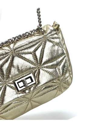 BOLSO METALIZADO ICHL240074 CHAMPAGNE