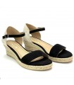 SANDALIA CUÑA YUTE M4375 NEGRO