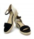 SANDALIA CUÑA YUTE M4375 NEGRO
