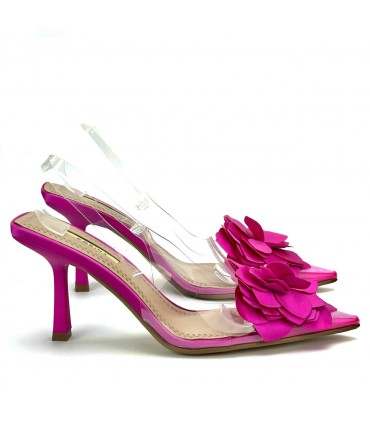 ZAPATO VINILO FLOR M4207 FUCSIA